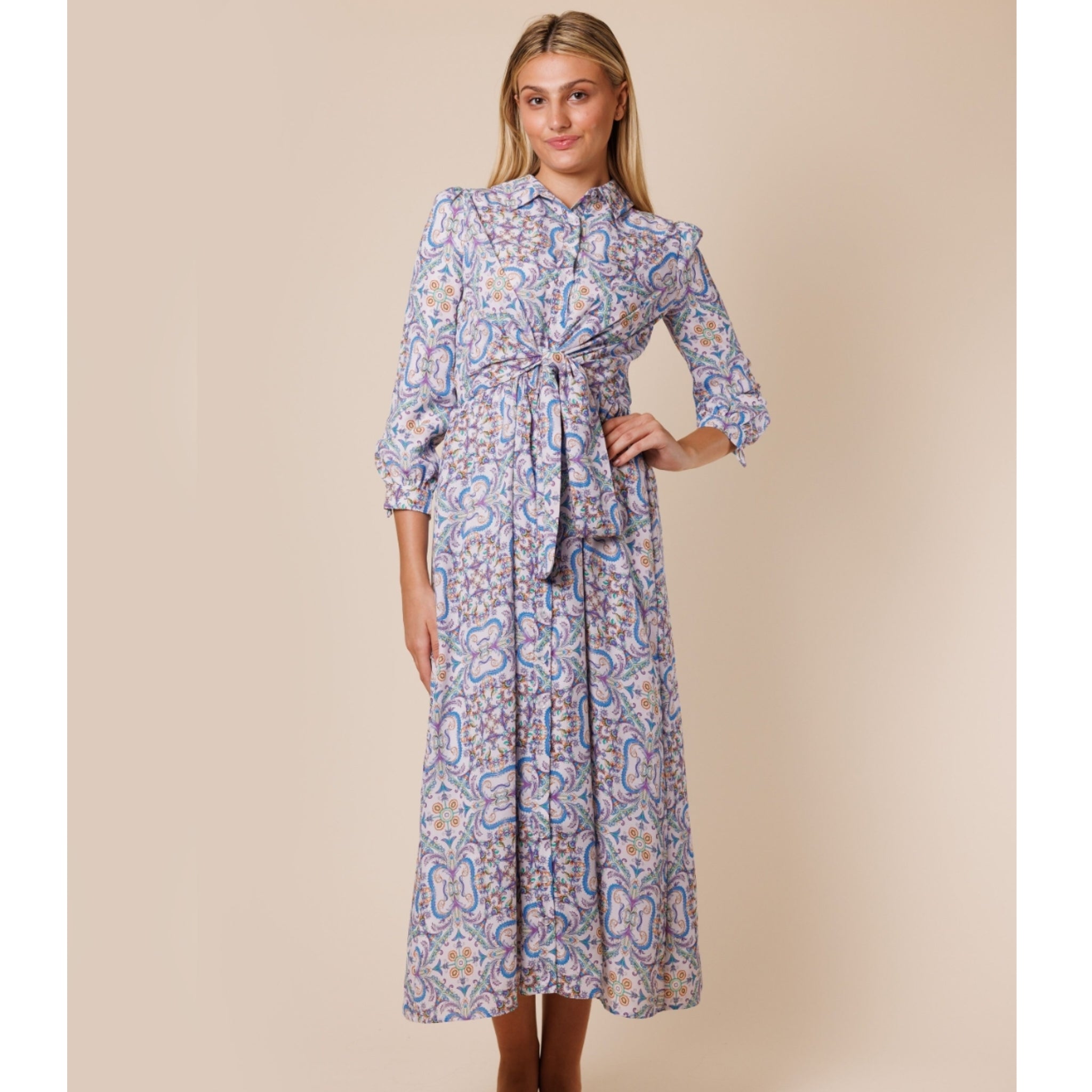 Purple Paisley Button Down Dress – The Mimi Boutique
