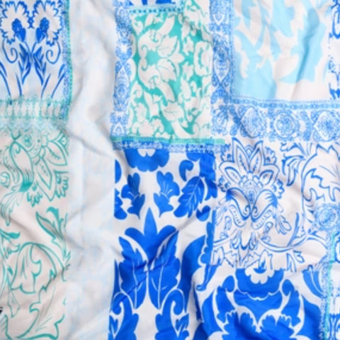 Aqua/Blue Zimm Printed Tichel Nicsessories