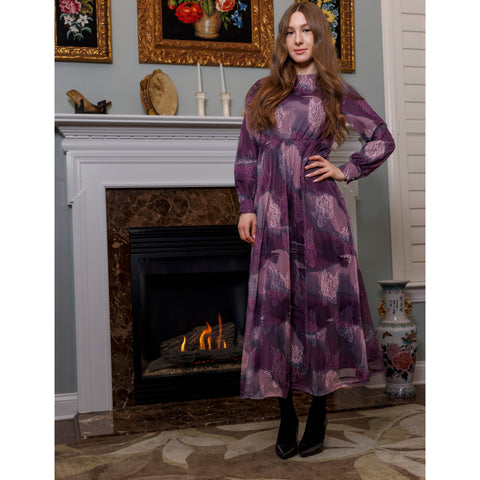 Fantasia Lace Overlay Dress Lilac Teen