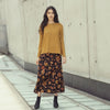 Cosmo Slip Skirt Black/Mustard Floral