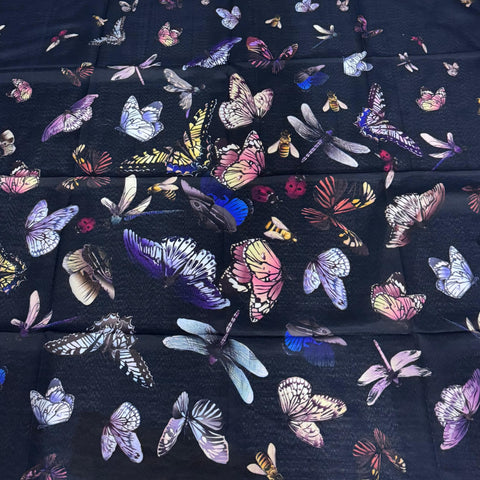 Black Butterfly Swirl Tichel Nicsessories