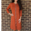 Rust Sweater Zip Dress KMW