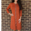 Rust Sweater Zip Dress KMW