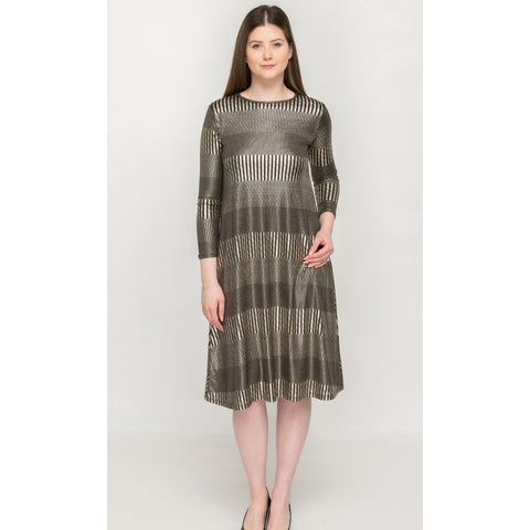 Gold Foil Aline Penny Dress