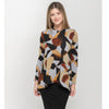 Sweater High Low Top Abstract Geo KMW