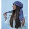 Deep Plum Florals Headscarf SB