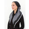 Striped Black Headscarf SB