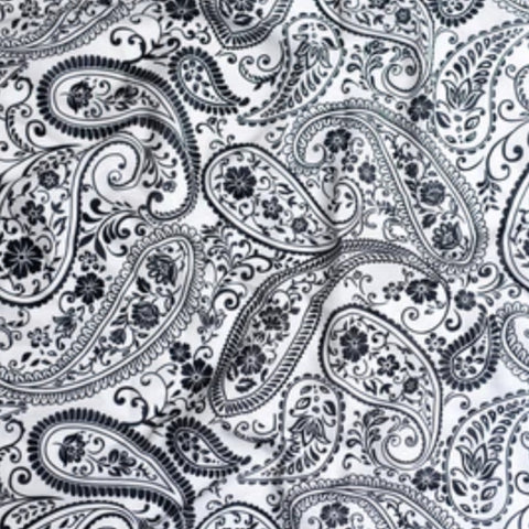 Black/ White Paisley Tichel Nicsessories