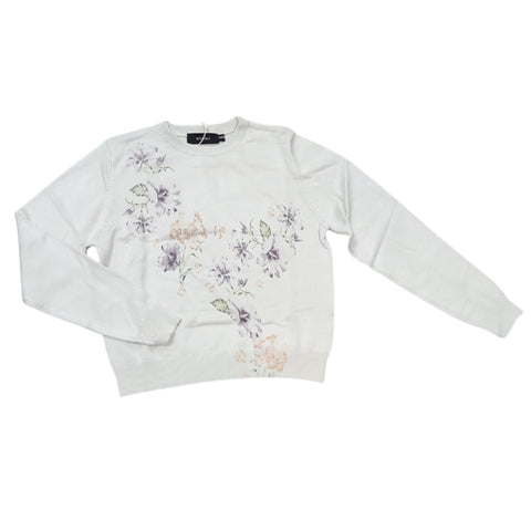 Purple Floral Sweater Lilac Teen - The Mimi Boutique
