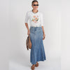 Rivv Skirt Light Blue Denim Adina LV - The Mimi Boutique