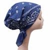 Paisley Cotton Bandana Pre-tied Headscarf Revaz