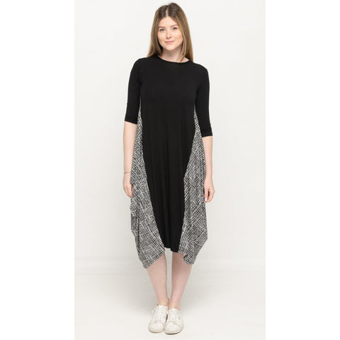 Georgiana Dress Criss Cross Lines