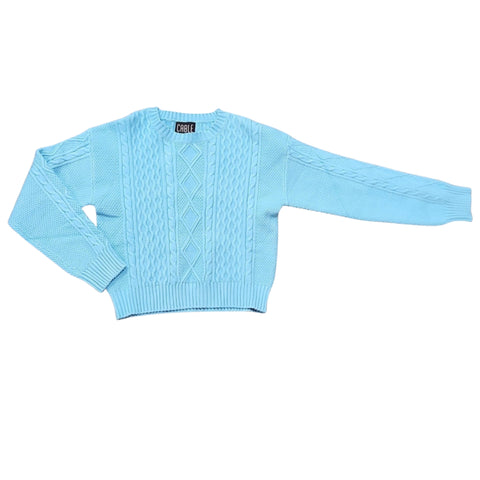 Aqua Cable Sweater