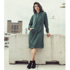 Sara Hoodie Dress Green