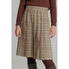 Plaid Pleated Skirt Tan