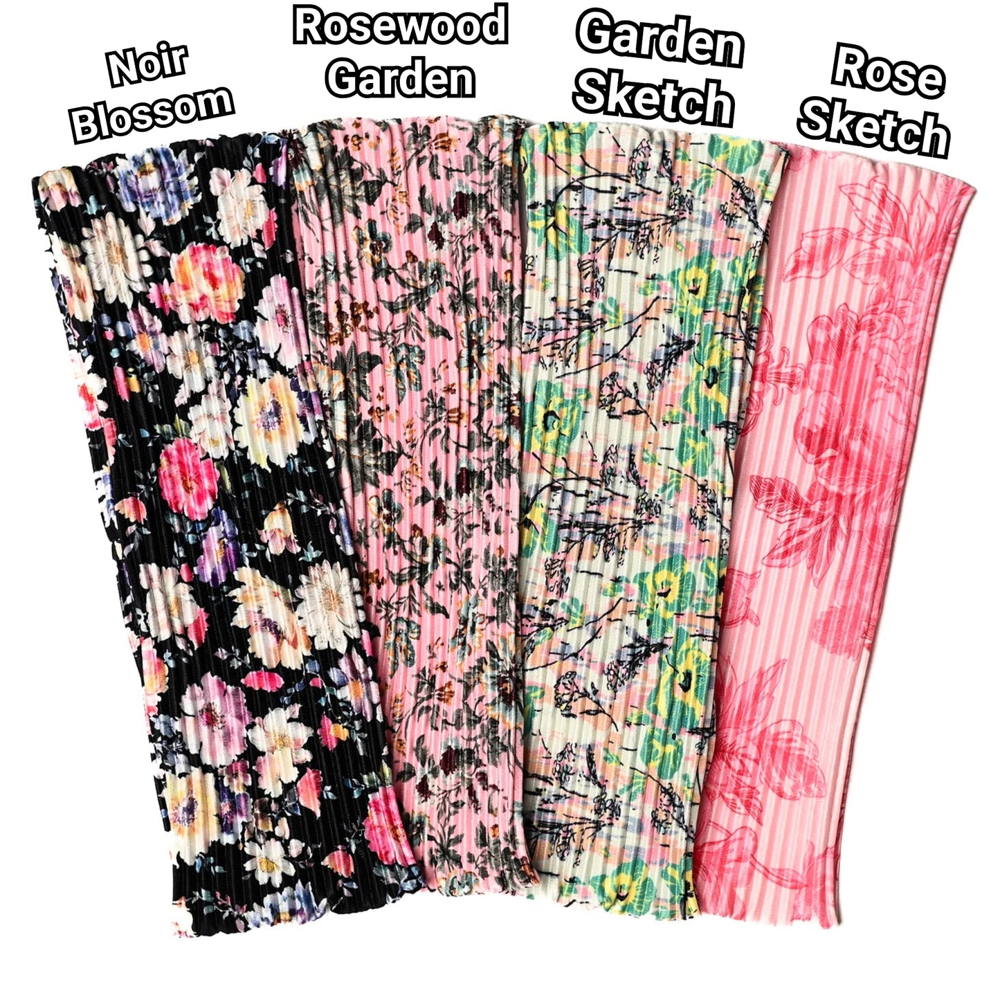 Garden Sketch Pleated Headband Nicsessories