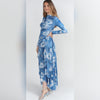 Mesh Europa Dress Morning Mist Blue Floral