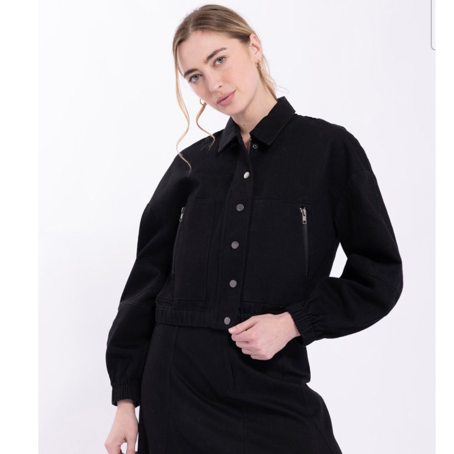 Cropped Jacket Black