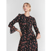 Ella Dress Black Red Flowers Adina LV
