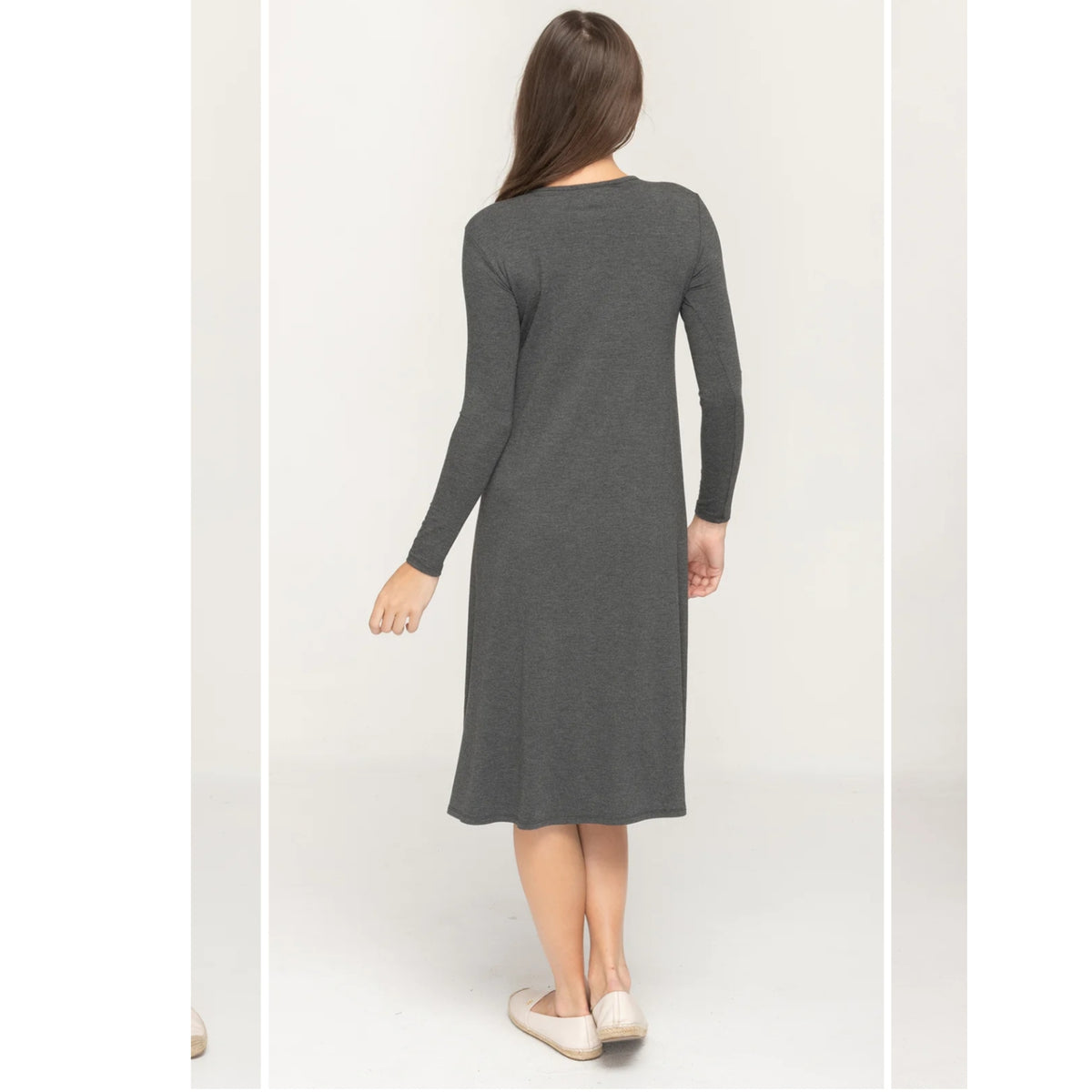 Solid Charcoal Penny Dress