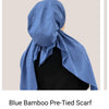 Bamboo Crepe Solid Pretied Headscarf Valeri