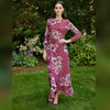 Janet Dress Burgundy Floral
