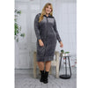 Connie Velour Dress Charcoal