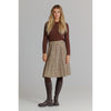 Plaid Pleated Skirt Tan