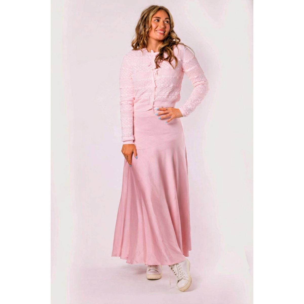 Pink Satin Skirt