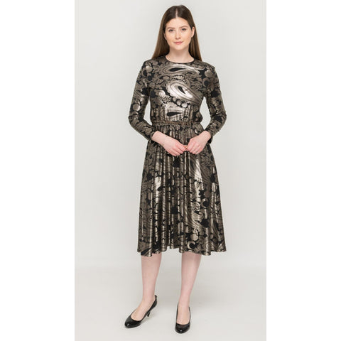 Everything Dress Gold Foil Leaves