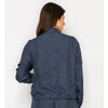 Navy Cinch Waist Blouse