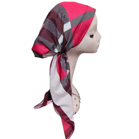 Plaid Pre-tied Headscarf Itsyounique