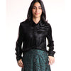 Shimmer Satin Black Blouse