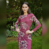 Janet Dress Burgundy Floral