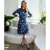 Tessa Dress Navy Embroidered Floral