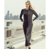 Alexa Black/Charcoal Colorblock Sweater Dress