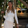 Faux Wrap Tee White