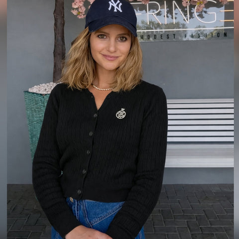 Edith Cardigan Black