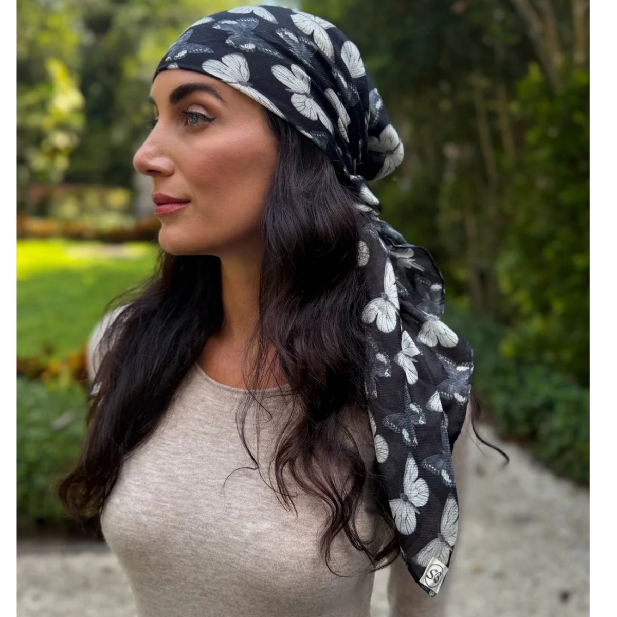 Butterfly Noir Headscarf SB