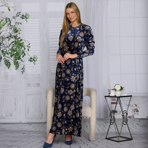 Ella Maxi Navy Floral