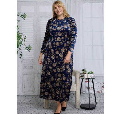 Plus Ella Maxi Navy Floral