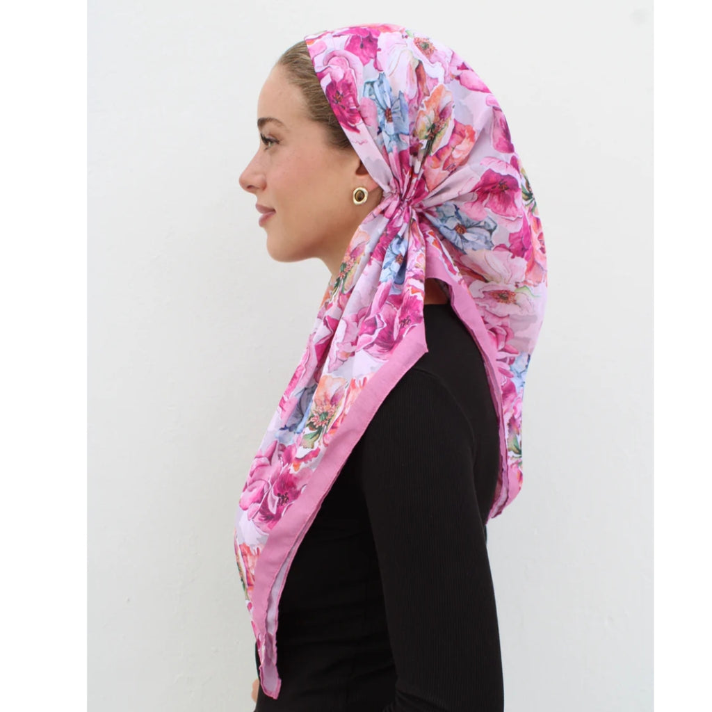 Pink Flower Power Headscarf SB – The Mimi Boutique display picture 1
