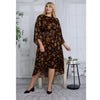 Plus Freya Dress Mustard Floral