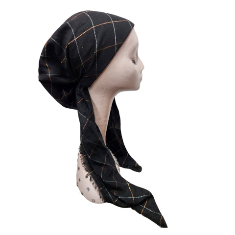 Criss Cross Lurex Pre-Tied Scarf Atifa