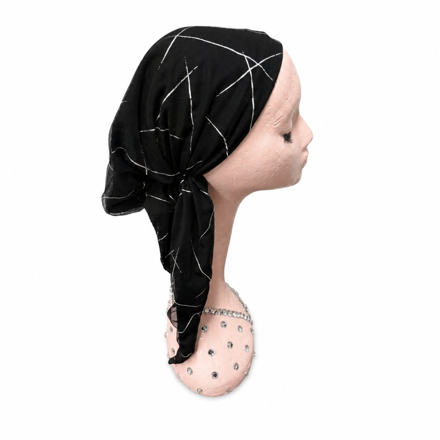 Mesh Criss Cross Pre-Tied Scarf Atifa
