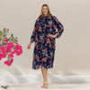 Brianna Dress Plus Navy Floral