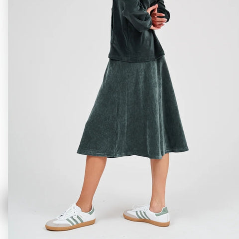 Velvet Shishi Skirt Jewel Teal DF