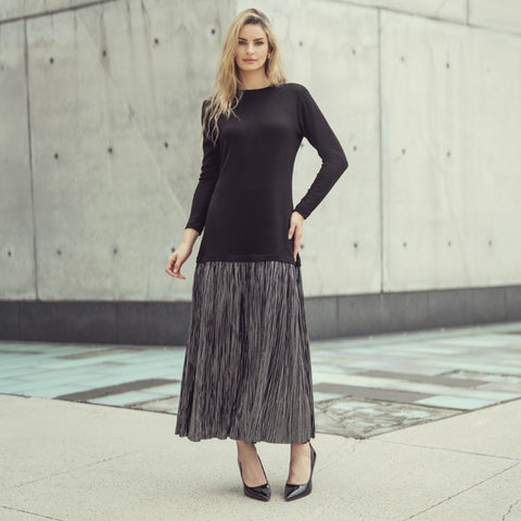 Selene Dress Black/Silver