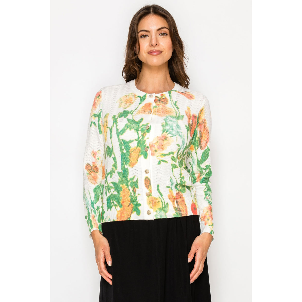 Captured Meadow Floral Cardigan Yal
