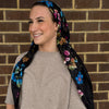 Elegant Flowers Pre-Tied Scarf Atifa